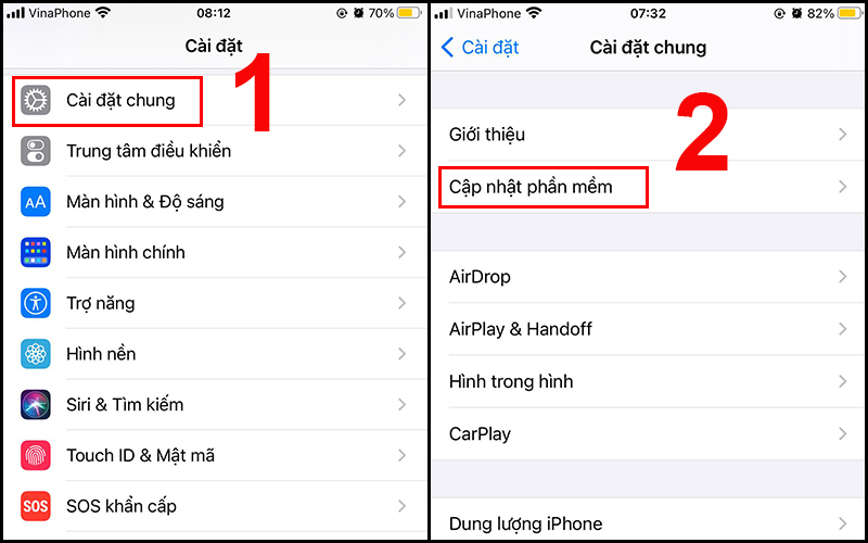 Cập nhật phần mềm nếu máy bạn đang ở phiên bản iOS quá cũ